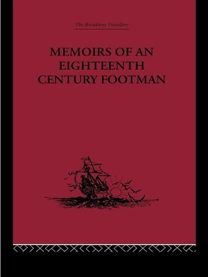 cover image of Memoirs of an Eighteenth Century Footman